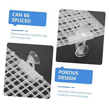 Happyyami 1set Aquarium Divider Fish Tank Separation Tool High-Transparency for Breeding Easy to Install Panels Cups for Fish Isolation - color: Transparent