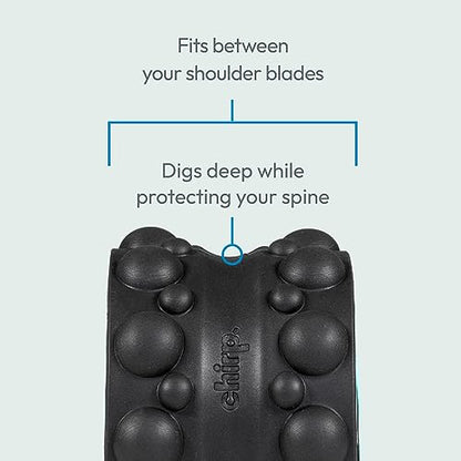 Chirp Wheel XR 3P Massage Roller Set - 10” Acupressure, 6” Knot-Kneading Thumb, 4” Neck & Headache Tension Relief, High Density Foam Massage Rollers for Back & Neck Pain, 500lbs Capacity, Black - size: 3-Pack (10, 6, 4 Inch) Black