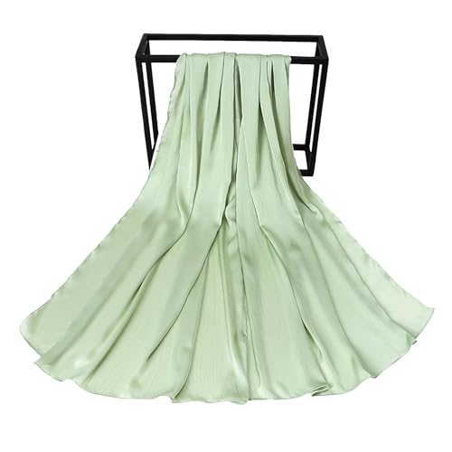Luxury Silky Satin Hijab for Women, Shimmer Crinkle Muslim Head Scarf, Graceful Feminine Charm - color: Mint Green