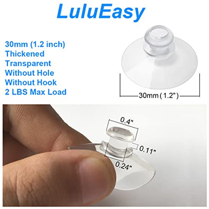 30mm 100 Pieces Small Suction Cups Clear Thick Without Hooks Without Holes, Professional Strength PVC Plastic Sucker Pads for Festival Decoration Bathroom Kitchen Car Radar Detector - size: 30mm 100pcs