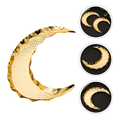 Eid Mubarak Decorations Serving Tray Food Serving Plate Fruit Dessert Plates Dessert Food Storage Container Ramadan Muslim Islamic Party Golden Eid Mubarak Tray