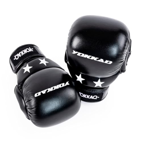 YOKKAO MMA Gloves - Ground Pro and Sparring | Layered Foam Padding | Produced at YOKKAO Factory, Thailand | Grappling, Striking, Ground-and-Pound | S/M-L/XL - color: Black MMA Sparring, size: Small-Medium