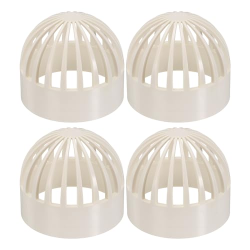 PATIKIL 3.5 Inch (90mm) Fish Cover Permeable Cap, 4 Pcs PVC Breathable Cap Aquarium Guard Fish Tank Intake Cover, White - color: White, size: 3.5Inch(90mm)