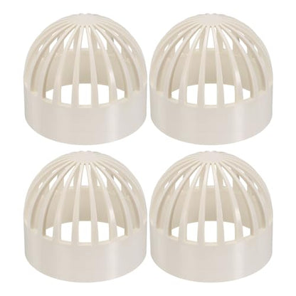 PATIKIL 3.5 Inch (90mm) Fish Cover Permeable Cap, 4 Pcs PVC Breathable Cap Aquarium Guard Fish Tank Intake Cover, White - color: White, size: 3.5Inch(90mm)