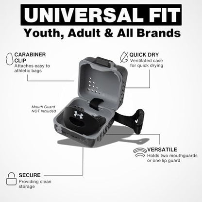 Under Armour Mouth Guard Case. Mouthguard Storage. Keep it Clean and Secure - color: Black Camo