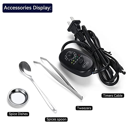 Ceramic Holder Electric Incense Burner Enamel Built-in LED Lights Simulate Flames, Classical, Elegant and High-end Hollow Design