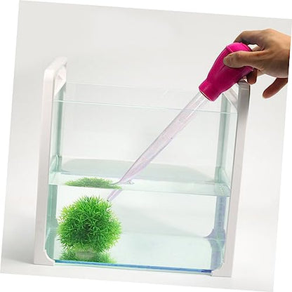 BESPORTBLE Fish Tank Suction Device 2pcs 30ml Manual Clean Pipette Aquarium Cleaning Tool Gravel Aquarium Water Clarifier - color: Pink