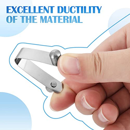 Oudain 20 Pcs Stainless Steel Universal Clip for All Swimming Pool Push Button Spring Clip Spa Skimmer/Nets Locking Double Pin and 1 Pcs Plastic Storage Box for Above Ground or Inground Pool