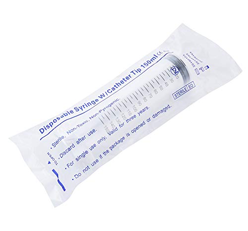 150ml Syringe with 27.6 Inch Tube and Blunt Needle 14G 1.5”, Large Plastic Syringe for Scientific Labs, Nutrient Measuring, Watering, Refilling - style: 150 ml
