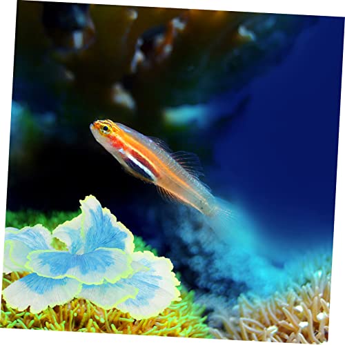 Luxshiny Durable Blue Silicone Aquarium Plant Decor Lifelike Artificial Fish Tank Ornament for Freshwater Aquarium Supplies Vivid Aquatic Plant Adornment Enhancing Natural Style and