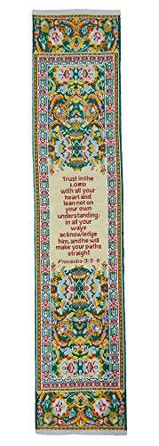 Logos Bookmark -Proverbs 3:5-6 - Yellow, Christian, Cloth Carpet Bookmark - color: Trust in the Lord - Yellow, size: Single