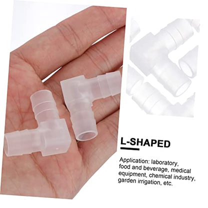 SOLUSTRE 10pcs L Shaped Plastic Hose Connector Sturdy Elbow Fitting for Garden and Aquarium 1/2 Inch Barbed Adapter for Flexible Tubing