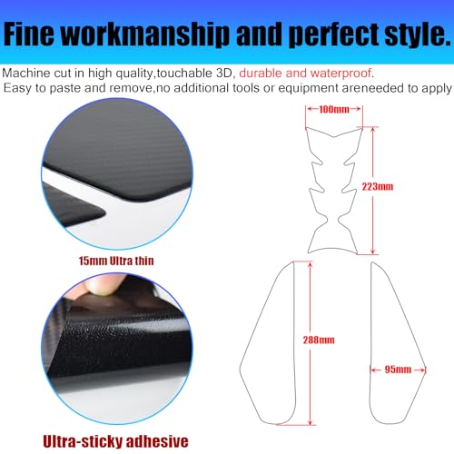 Motorcycle Accessories Gas Tank Decoration and Protection Thicken Decals Fuel Tank Stickers Kits Fit for KA&WA&SA&KI NINJA500 Ninja 500 Z500 2024
