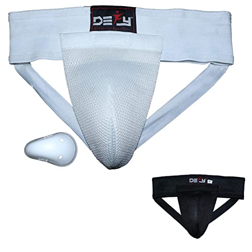 DEFY All Sports Men Groin Guards MMA Boxing Protector Martial Art Kick Boxing Muay Thai Cricket