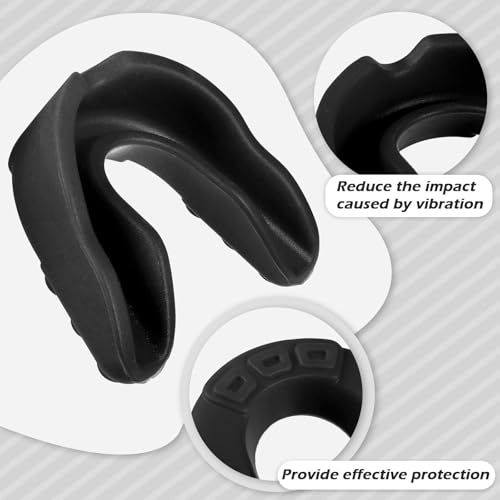 Frienda 50 Pcs Football Mouth Guards Bulk Youth Football Mouthpiece Sports Athletic Mouthguard Teeth Guard for Hockey Karate Basketball Boxing Lacrosse Rugby - color: Black