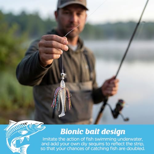 Hikary Fishing Lure DIY Kit Making Kit,Dice Baits for Bass Fishing,Skirt Threader Tool Freshwater Gift for Men Women