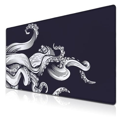 Game Mat Black Gaming Mouse Pad Extra Large Mouse Pads Computer Desk Accessories for Men Computer Mats Mousepad XXL Non-Slip Rubber Base 35.4 X 15.7 for Game Office, Octopus - color: Octopus