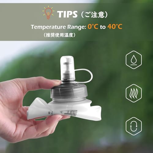 TRIWONDER Running Water Bottle Handheld Plastic Flask Hydration Vest Packs Waist Belt Replacement for Runners Marathon Cycling Hiking - color: 03 Soft Flasks - White - 500ml/16.9oz - 2 Packs
