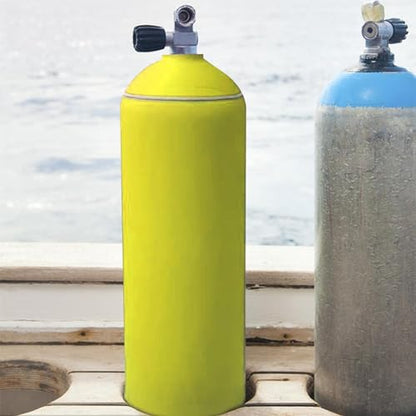 Scuba Diving Tank Neoprene Cover, Dive Cylinder Sleeve for Standard Aluminum or Steel Tanks, Protective Wrap with Cotton Lining - color: Yellow