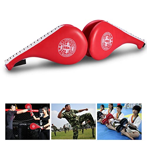 Taekwondo Kick Pad Karate Target Tae Kwon Do Double Sides Kickboxing Training Target 39cm x 19.5cm x 5cm with Wrist Strap for High and Low Kicks Martial Arts Practice