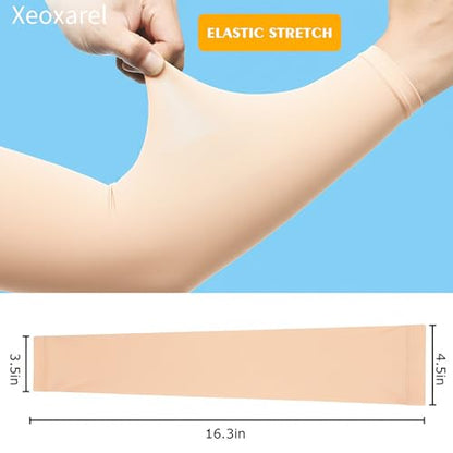 Xeoxarel Arm Sleeves for Men & Women (Available in 4 Pairs/12 Pairs) - color: 1 Pair Arm Sleeve - Pink