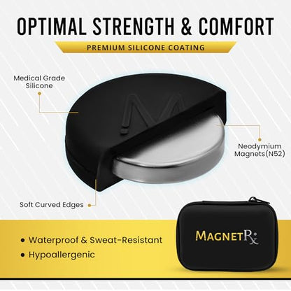 MagnetRX® Cauliflower Ear Magnets – 8 Multi–Size Magnets & Spacer with Case – Compression Ear Magnet for Cauliflower Draining, Pressure Earring for Keloids, BJJ, Wrestling & MMA Treatment & Prevention