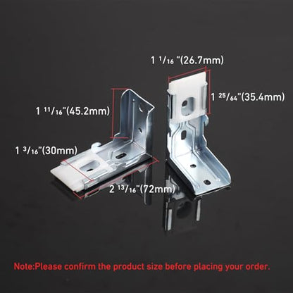 Zebra Shades Metal Blinds Mounting Bracket - Heavy Duty Support for 1-1/2"(38mm) Zebra Shades and Blinds- 4 Pack(No Screws Included)
