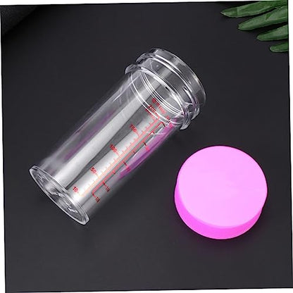 Clear Plastic Measuring Cups Set Scale Measuring Cup with Leak-Proof Lids 100Ml and 300Ml Reusable Beaker Cups for Laboratory Painting - color: Red