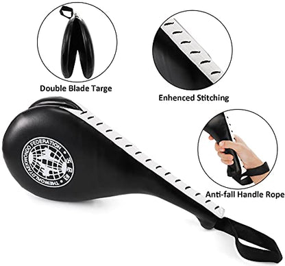 Nicunom 2 Pack Taekwondo Kick Pads, Durable Striking Pad Target TKD Karate Martial Arts Strike Targets Kickboxing Training, Black