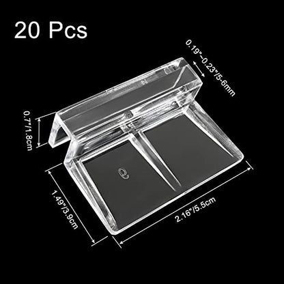 20 Pack Aquarium Lid Clips DIY Aquarium Lid Holder Clear Acrylic Fish Tank Support 6MM Aquarium Glass Holder(6MM) - size: 6MM