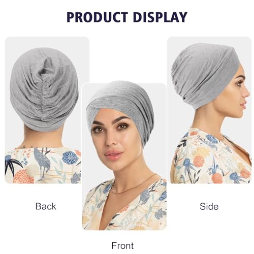 XEPST 4 PCS Hijab Undercap for Women, Islamic Muslim Under Hijab Cap Cross Turban Underscarf Solid Color Undercap Bonnet Inner Head Scarf Head Wraps Hair Turbans for Women Chemo Headwear Sleep Cap