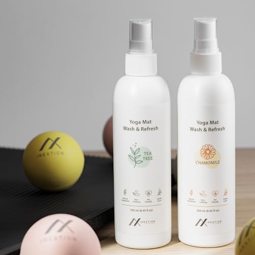 Yoga Mat Wash – Yoga Mat Spray for All Mats and Pilates, Yoga Accessories, Fitness Equipment and Gym Accessories Cleaner, Non-irritating, Non-alcohol - 8.45fl oz (Tea Tree) - color: Tea Tree