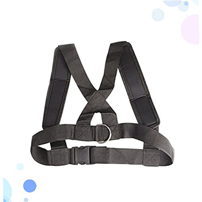 KESYOO Adjustable Sled Fitness Strap Heavy Duty Resistance Training Harness with No Slip Belt System for Core and Posterior Chain Workouts Black Exercise Shoulder Strap