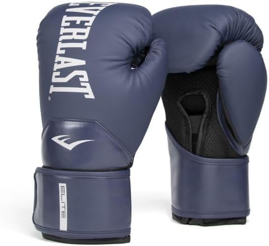 Everlast Elite 2 Boxing Gloves | Women, Men, Heavy Bag | Navy | 14oz | Pro Training, Multi-Layer Protection, Ventilated Palm