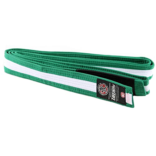 Tatami Fightwear Kid's IBJJF Rank Belt - Green - color: Green/White, size: M0