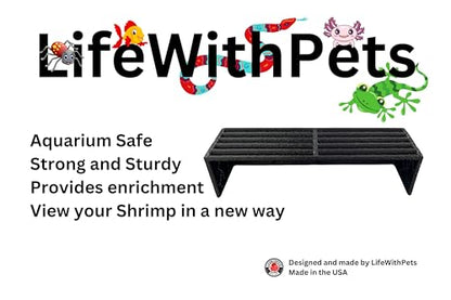 Aquarium Shrimp Hide, Breeding Shrimp Hide Tunnel & Cave Black (Black, Medium)