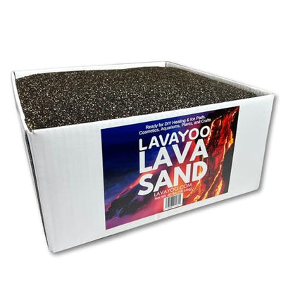 Real Lava Sand - Screened, Washed, Dried and Sanitized - Great for Heating Pads, Cooling Pads, Crafts, and Aquariums (40 lb Box) - size: 40 Pounds