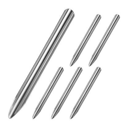 6 Pcs 6 Inch Metal Lab Spatula Micro Lab Scoop Spatula | Bead Scoop with Rounded Pointed Ends for Small Beads Laboratory Sampling Spoon for Mixing Powders Pastes Transferring Tool