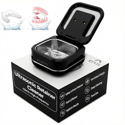RePod Mouth Guard Ultrasonic Retainer Cleaner Case | Portable Ventilated Travel Denture Case | Ultrasonic Cleaner Storage for Nightguards, Dental Trays, Aligner And Retainer Cleaner Pod