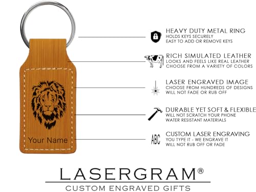 LaserGram Rectangle Keychain, Allah 2, Personalized Engraving Included (Bamboo) - color: Bamboo