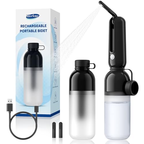 Morfone Portable Bidet for Travel 350ML Electric Handheld Sprayer - color: Black