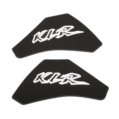 KLR650 Tank PAD Front Side Tank Pad Fuel Stickers Compatible with Klr650 2022-2025 3D Gel Tank Fuel Gip Decal KLR650 Sticker Pad (Black) - color: 144 Black