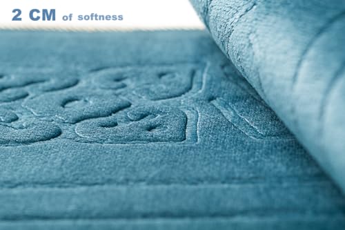 Prayer Rug with Back Support, Foldable Meditation Floor Chair (Oasis) - color: Oasis