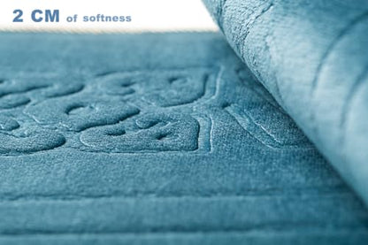 Prayer Rug with Back Support, Foldable Meditation Floor Chair (Oasis) - color: Oasis