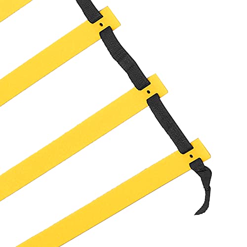 aqxreight Polypropylene Training Agility Speed Ladder Stairs Footwork for Soccer Fitness AccessoryBlack Rope Wear Resistant Strong Reduce Replacement Provide Material Quality