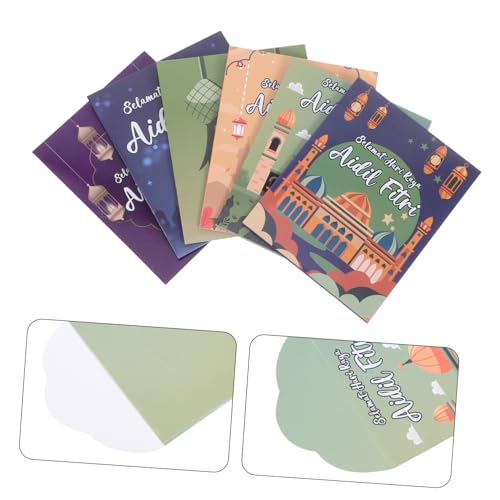 6pcs Eid Mubarak Envelopes Unique Paper Envelopes for Cash Gifting Generous Storage for Eid Celebrations Stylish Designs for Weddings and Birthdays