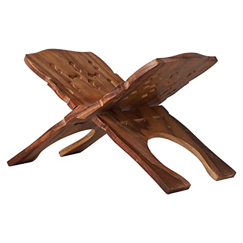 Hand Crafted Wooden Holy Book Stand (Rahel) for Comfertable Reading
