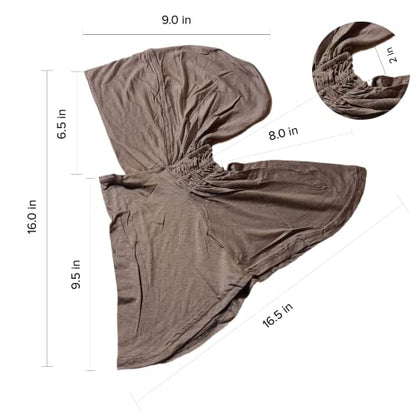 TheHijabStore.com Women's Ninja Hijab Under Scarf with Comfortable Elastic Neck Full Instant Coverage Bonnet Caps - color: Black
