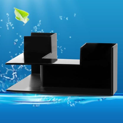 12.5x12.5x5.5cm Shrimp Cave Aquarium Tunnel Corner Decorations, 2 Openings Hideaway Decor Fish Tank Ornament Accessories for Shrimp Fish
