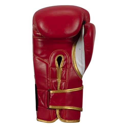 Title Boxeo Mexican Leather Bag Gloves Quatro - Boxing Gloves, Punching Bag Gloves, Kickboxing Gloves, Punching Gloves, Heavy Bag Gloves, Boxing Gloves Men and Women, Boxing Equipment - color: Red/White, size: 14 oz